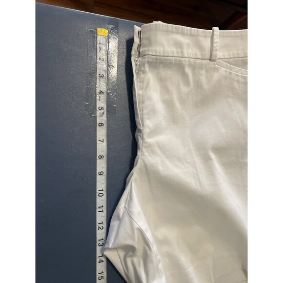 Talbots Womens White Cotton Spandex Blend Shorts 14P Stretch Vacation - Picture 4 of 11